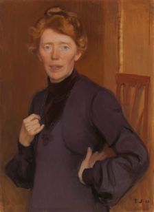 Portrait of Tekla Hultin, 1905. Creator: Eero Jarnefelt