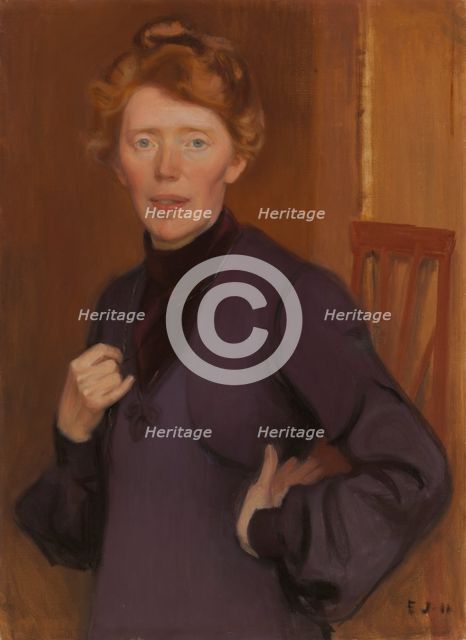 Portrait of Tekla Hultin, 1905. Creator: Eero Jarnefelt.
