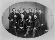 Portrait of ten men including Anderson Doniphan Johnston..., between 1860 and 1880 Creator: Frances Benjamin Johnston