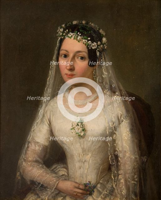 Portrait of Teresa Markowska née Palczewska, 1849. Creator: Antoni Kolasinski.