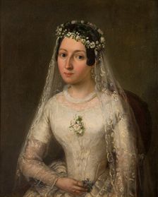 Portrait of Teresa Markowska née Palczewska, 1849. Creator: Antoni Kolasinski