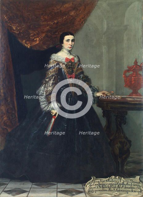 Portrait of Teresa Francisca Mudarra y Herrera, c. 1620. Artist: Coello, Claudio (1642-1693)