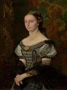 Portrait of Terézia Ujházy (née Prissnitzová), 1868. Creator: Gyula Benczúr