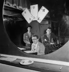 Portrait of Terry Gibbs, Harry Biss, and Bill (Buddy) De Arango, Three Deuces, N.Y., 1947. Creator: William Paul Gottlieb