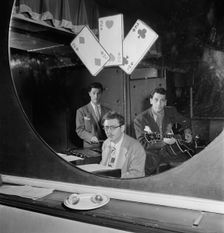 Portrait of Terry Gibbs, Harry Biss, and Bill (Buddy) De Arango, Three Deuces, N.Y., 1947. Creator: William Paul Gottlieb