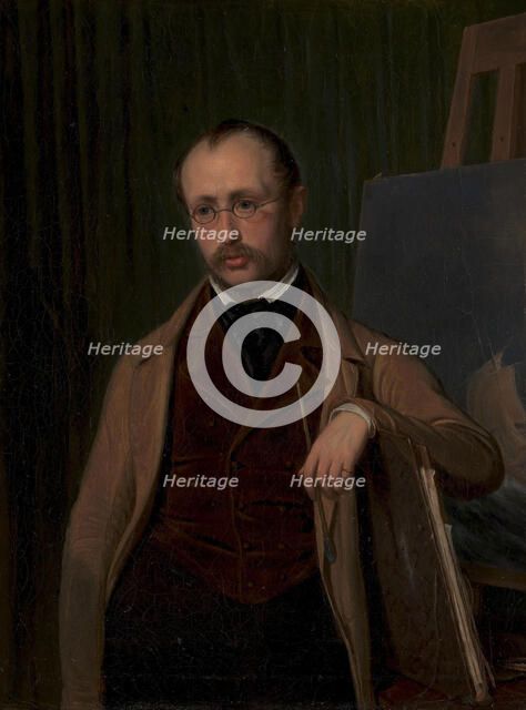 Portrait of the Marine Painter, 1846-1850. Creator: Emil Baerentzen.