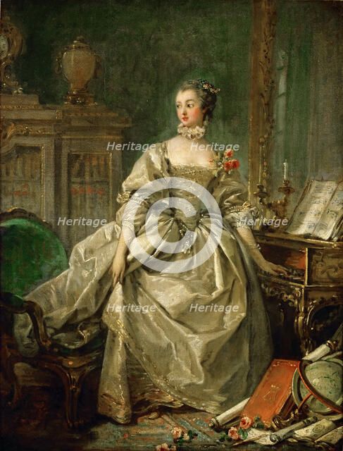 Portrait of the Marquise de Pompadour (1721-1764). Artist: Boucher, François (1703-1770)