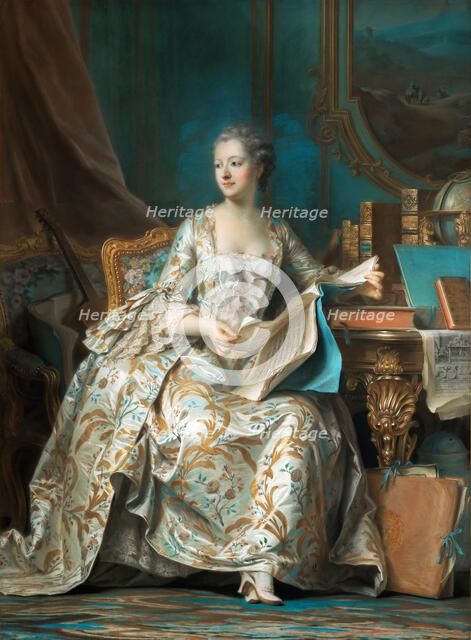 Portrait of the Marquise de Pompadour (1721-1764). Artist: La Tour, Maurice Quentin de (1704-1788)
