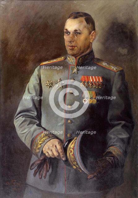 Portrait of the Marshal of Soviet Union and Poland Konstantin Rokossovsky (1896-1968), 1944. Creator:  Yakovlev, Vasili Nikolayevich (1893-1953).