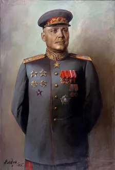 Portrait of the Marshal of Soviet Union Ivan Konev (1897-1973), 1945. Creator: Yakovlev, Vasili Nikolayevich (1893-1953)