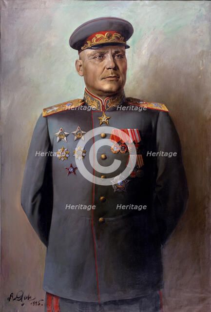 Portrait of the Marshal of Soviet Union Ivan Konev (1897-1973), 1945. Creator: Yakovlev, Vasili Nikolayevich (1893-1953).