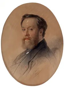 Portrait of the marshal of the nobility V.Y. Tulinov, 1868. Artist: Belloli, Andrei (1820-1881)