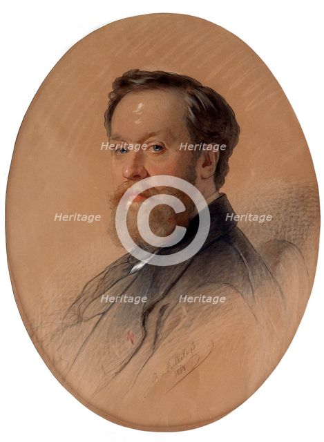 Portrait of the marshal of the nobility V.Y. Tulinov, 1868.  Creator: Belloli, Andrei (1820-1881).