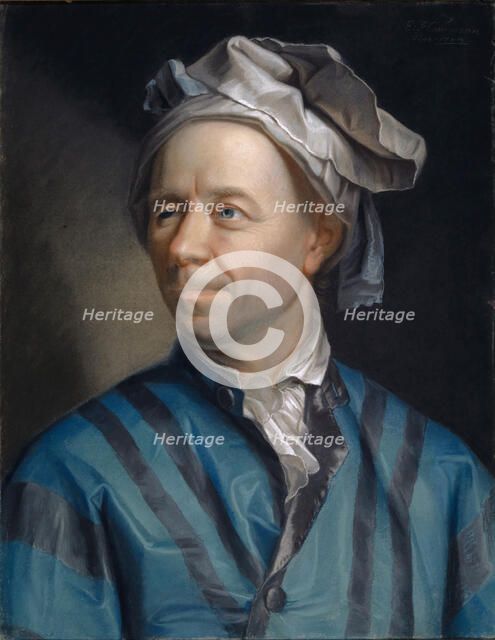 Portrait of the mathematican Leonhard Euler (1707-1783), 1753. Creator: Handmann, Emanuel (1718-1781).