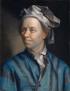 Portrait of the mathematican Leonhard Euler (1707-1783), 1753. Creator: Handmann, Emanuel (1718-1781)
