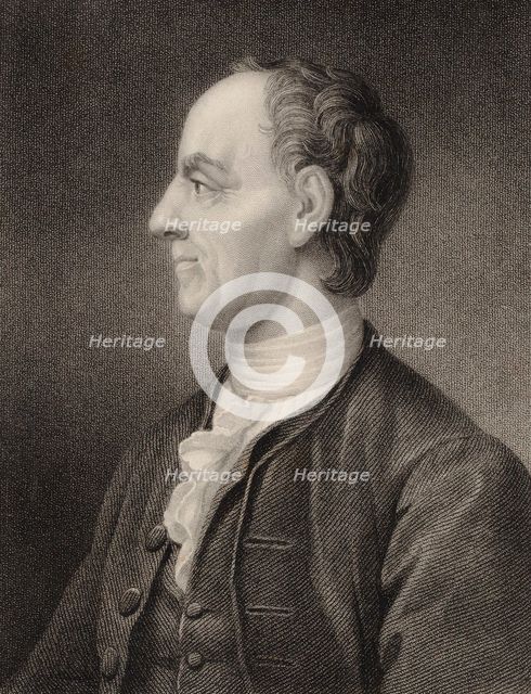 Portrait of the mathematican Leonhard Euler (1707-1783), 1850. Creator: Holl, Benjamin (1808-1884).