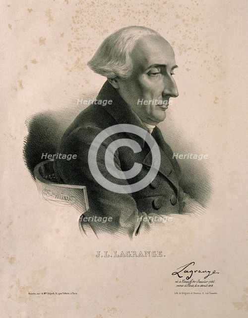 Portrait of the mathematician Joseph-Louis Lagrange (1736-1813).