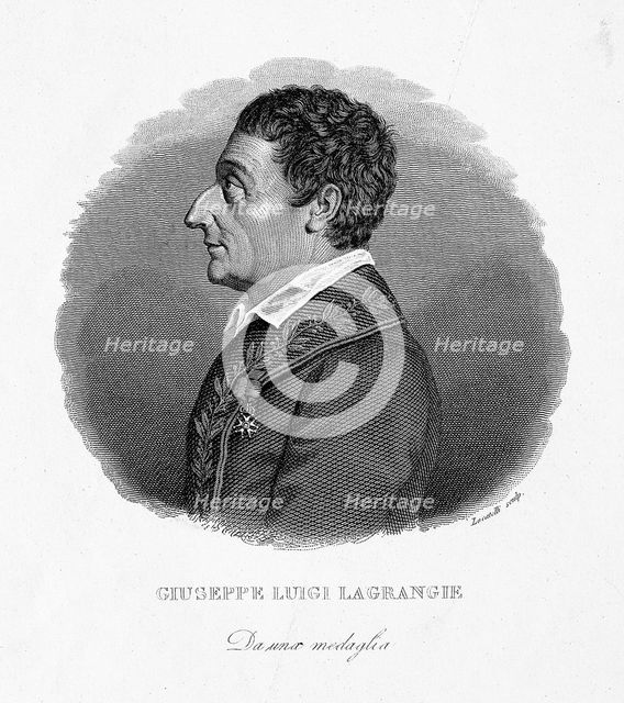Portrait of the mathematician Joseph-Louis Lagrange (1736-1813), .