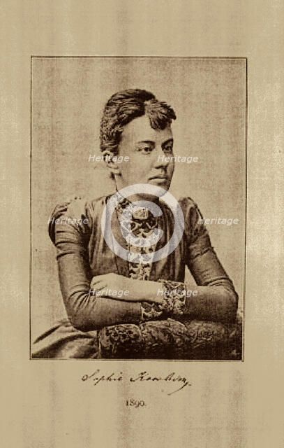 Portrait of the mathematician Sofia Vasilyevna Kovalevskaya (1850-1891), 1890.