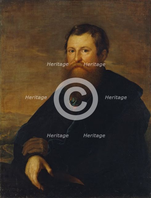 Portrait of the Merchant Alexander Sapozhnikov, 1826. Creator: Vasily Tropinin.