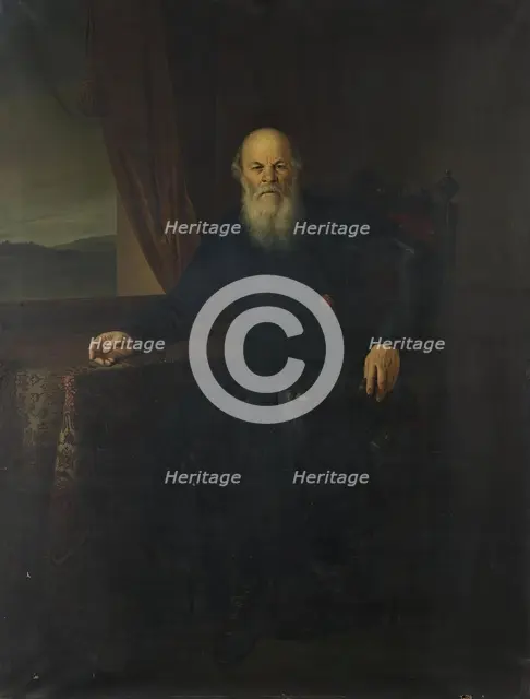 Portrait of the Merchant F.G. Gromov, 1862. Creator: Matvey Varuhin.