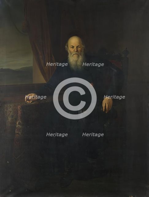 Portrait of the Merchant F.G. Gromov, 1862. Creator: Matvey Varuhin.