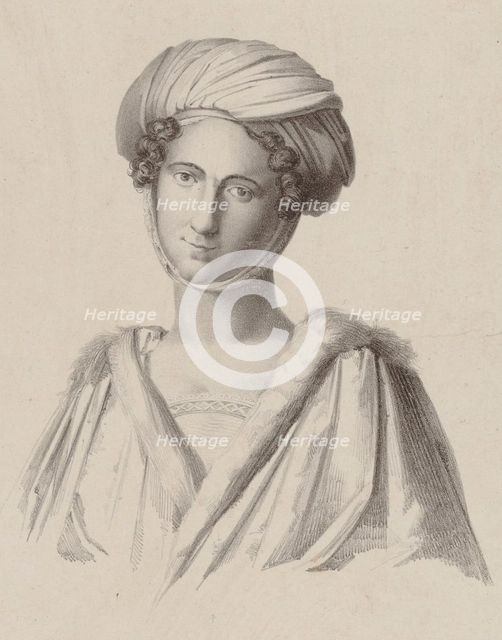 Portrait of the mezzo-soprano Isabella Colbran (1785-1845), 1824.