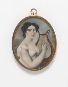 Portrait of the mezzo-soprano Isabella Colbran (1785-1845), ca 1820