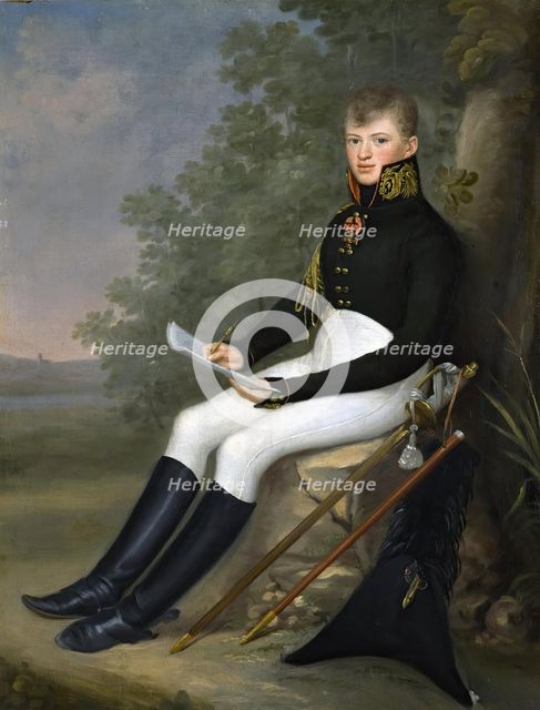 Portrait of the Military Cartographer F.F.Schubert, 1807. Creator: Jan Gladysz.