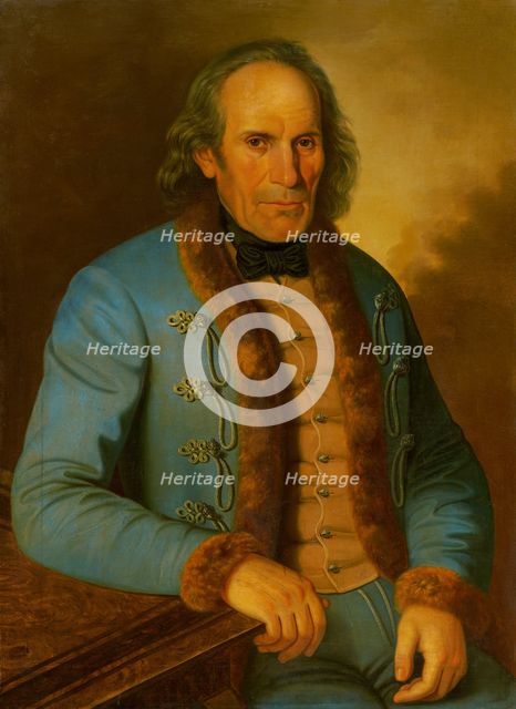 Portrait of the miller Ján Hodza, 1854-1858. Creator: Peter Michal Bohún.