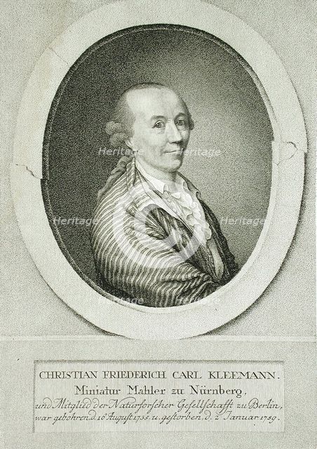 Portrait of the Miniaturist, Christian Friedrich Carl Kleemann, 1789. Creator: Abraham Wolfgang Küfner.