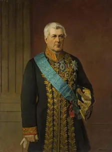 Portrait of the Minister of Justice Count Viktor Panin, 1875. Creator: Georg von Bothmann