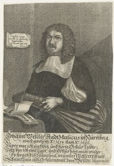 Portrait of the Nuremberg Town Musician Johann Wellter, 1668