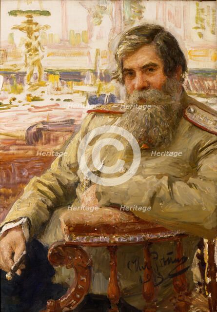 Portrait of the neurophysiologist and psychiatrist Vladimir Bekhterev (1857-1927), 1913. Artist: Repin, Ilya Yefimovich (1844-1930)