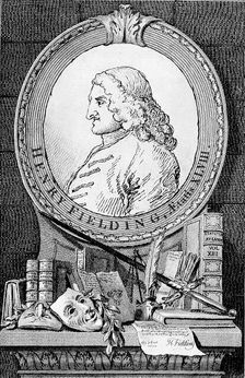 Portrait of the novelist and playwright Henry Fielding (1707-1754), 1762. Creator: Hogarth, William (1697-1764)