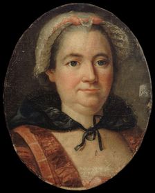 Portrait of the novelist Françoise de Graffigny (1695-1758). Creator: Anonymous