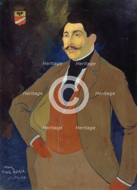 Portrait of the novelist Paul Adam (1862-1920), c. 1900. Creator: Feure, Georges de  .