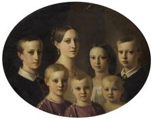 Portrait of the Oldenburg Children, 1853. Creator: Vital Jean De Gronckel