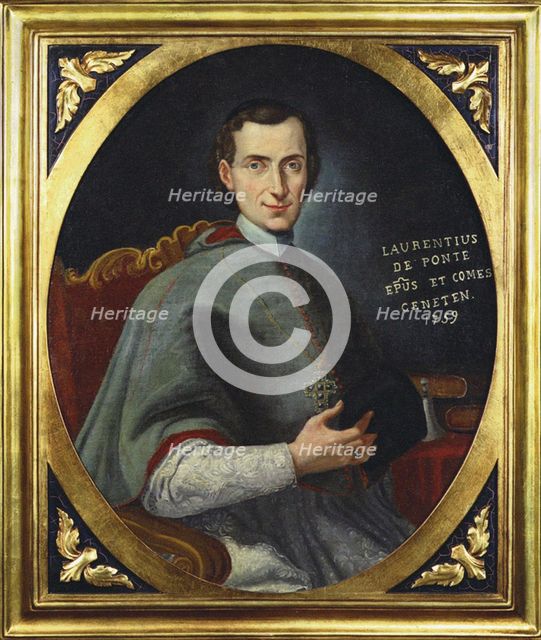Portrait of the opera librettist and poet Lorenzo Da Ponte (1749-1838) as Bishop, 1759.