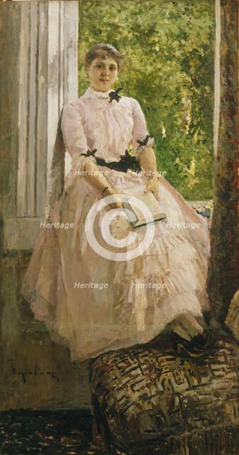 Portrait of the opera singer Tatyana Lyubatovich, End of 1880s.