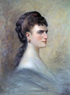 Portrait of the opera singer Teresa Stolz (1834-1902), c 1870. Creator: Gariboldi, Giuseppe (1833-1905)