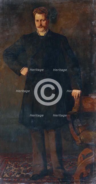 Portrait of the opera singer Theodor Reichmann (1849-1903) , 1879. Creator: Trübner, Heinrich Wilhelm (1851-1917).