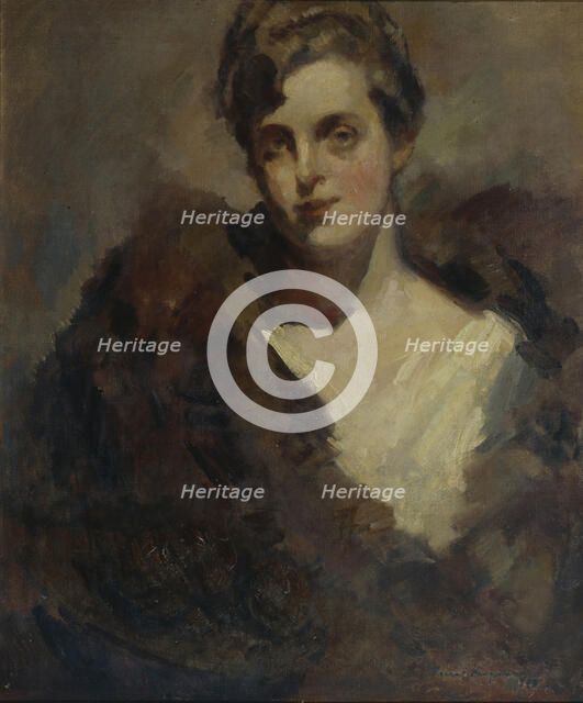 Portrait of the Opera singer Vera Dorofeyeva. Artist: Korovin, Konstantin Alexeyevich (1861-1939)