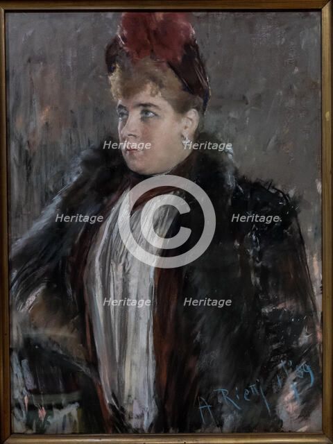Portrait of the opera singer Virginia Ferni Germano (1849-1934). Creator: Rietti, Arturo (1863-1943).
