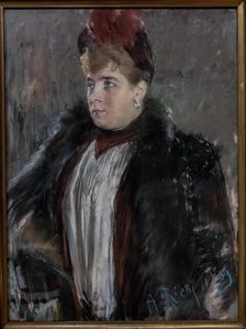 Portrait of the opera singer Virginia Ferni Germano (1849-1934). Creator: Rietti, Arturo (1863-1943)