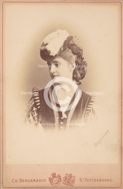 Portrait of the opera singer Adelina Patti (1843-1919), 1870-1875. Creator: Bergamasco, Charles (Karl) (1830-1896).