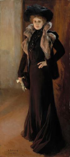 Portrait of the opera singer Aino Ackté (1876-1944), 1901. Creator: Edelfelt, Albert Gustaf Aristides (1854-1905)