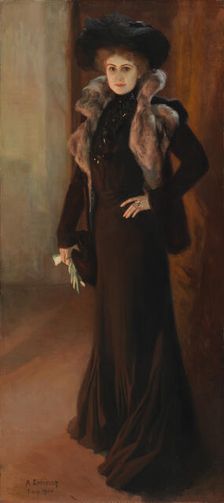 Portrait of the Opera Singer Aino Ackté; Portrait of the Singer Aino Ackté, 1901. Creator: Albert Edelfelt