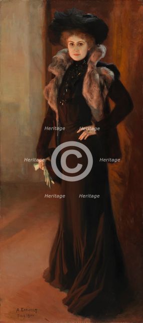 Portrait of the Opera Singer Aino Ackté; Portrait of the Singer Aino Ackté, 1901. Creator: Albert Edelfelt.