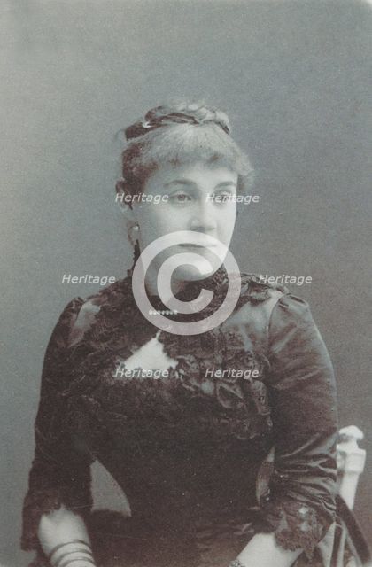 Portrait of the opera singer Anna Alexandrovna Bichurina (1853-1888) , 1886.